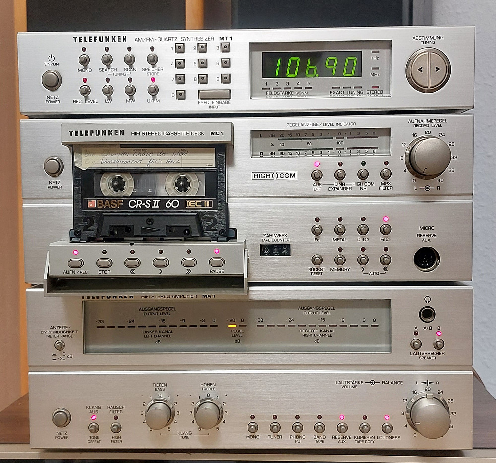 Трёхкомпонентная стереосистема Telefunken MA 1 + MT1 + MC1 | Усилители ...