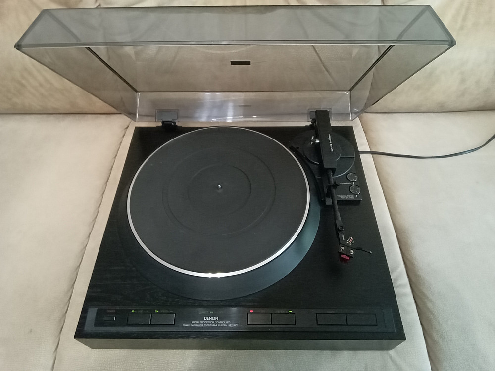 Magnifique platine vinyle denon dp 37f acajou + cellule mc dl 110