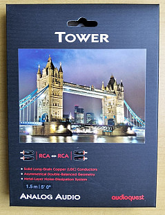 Кабель межблочный аналоговый AudioQuest 1.5m Tower RCA > RCA