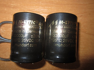 Продам конденсаторы Mundorf M-Lytic 22000 mf 25 v