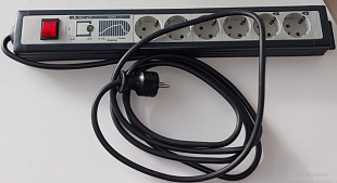 Подовжувач Supra-Line на 6 розеток з мережевим фільтром