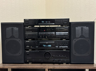 HI-FI стійка KENWOOD (підсилювач, СD, двохкасетна дека, цифровий тюнер), акустика Jamo D110