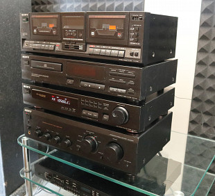 СТОЙКА Усилитель SONY TA-FE520R тюнер SONY ST-S215 проигрыватель SONY CDP-212 кассетник Sony TC-W230