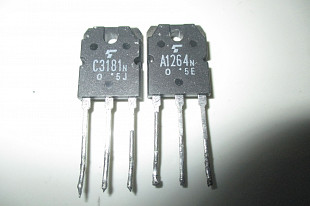 Транзистори оригінальні для підсилювача. Toshiba 2SA1264N. 2SC3181N