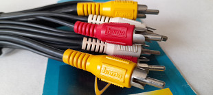 Кабель Hama 3 RCA-3 RCA, 2 м.