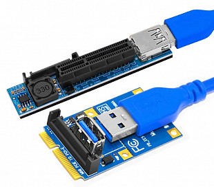 Адаптер Mini PCIE К PCI-E Переходник Ноутбук Звук Видео Райзер