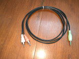 Аудио кабель шнур AUX колонок 1, 5 м межблочный миниджек тюльпаны