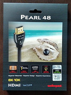 Кабель HDMI AUDIOQUEST hd 48G HDMI 2.1 Pearl 1 метр